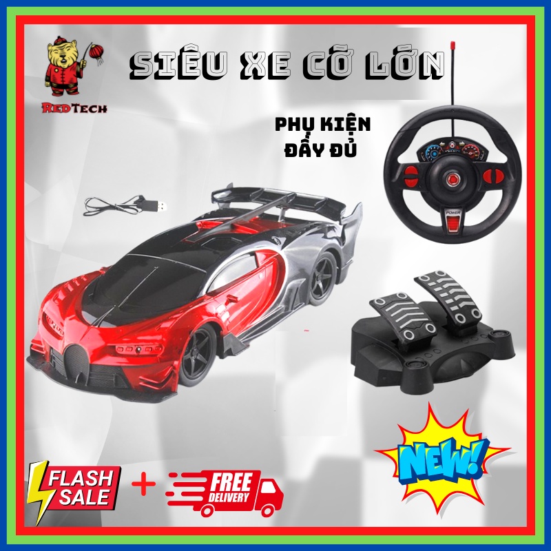 Ô tô điều khiển từ xa cỡ lớn, có chân đạp siêu thú vị.