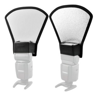 [Trong kho] ♠♠Camera Flash Diffuser Softbox Bạc và phản xạ trắng cho Canon