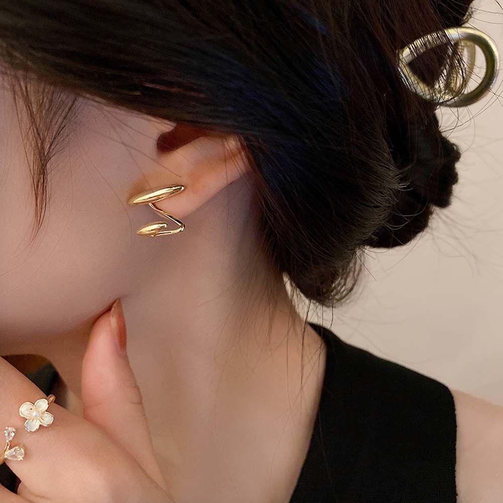 Khuyên Tai Dạng Xoắn Hình Chữ Z Đơn Giản Thời Trang Cho Nữ