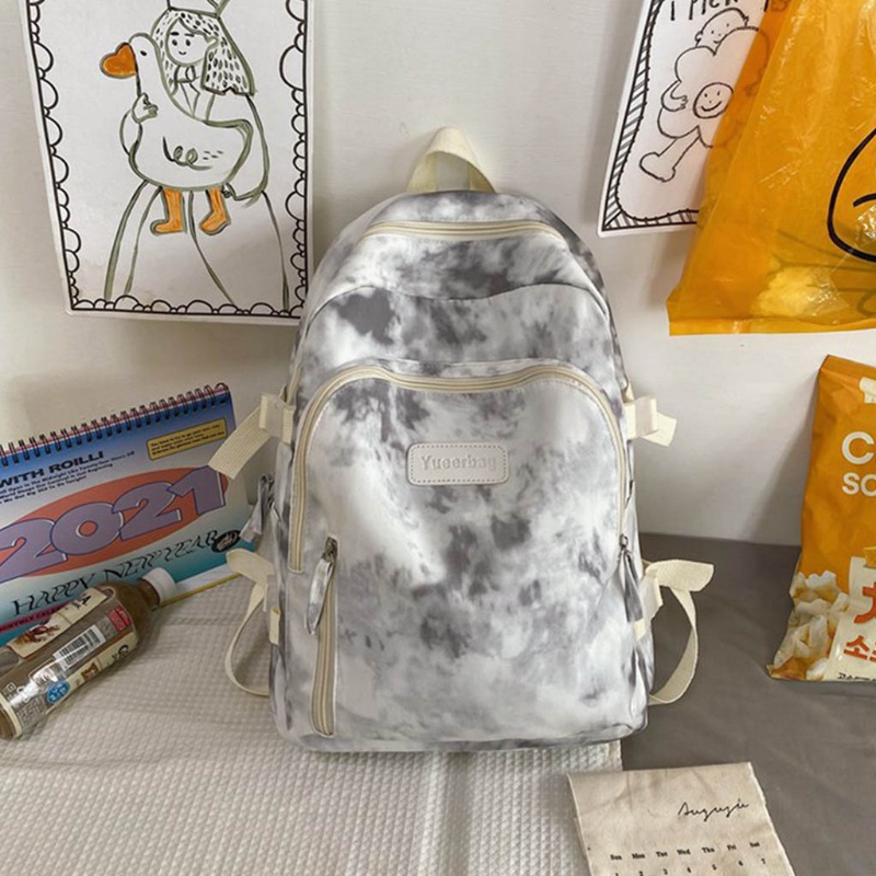 Ba Lô Đi Học Họa Tiết Nhiều Màu Sắc Thời Trang Cho Nữ