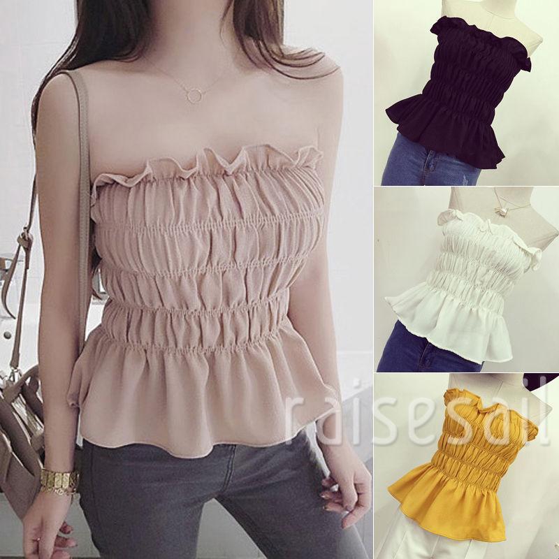 Áo thun không dây dạng ống gợi cảm dành cho nữ