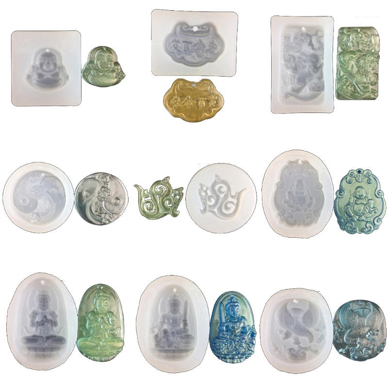 Khuôn Silicone Đúc Resin 10 Kiểu Dáng Khác Nhau Dùng Làm Trang Sức DIY