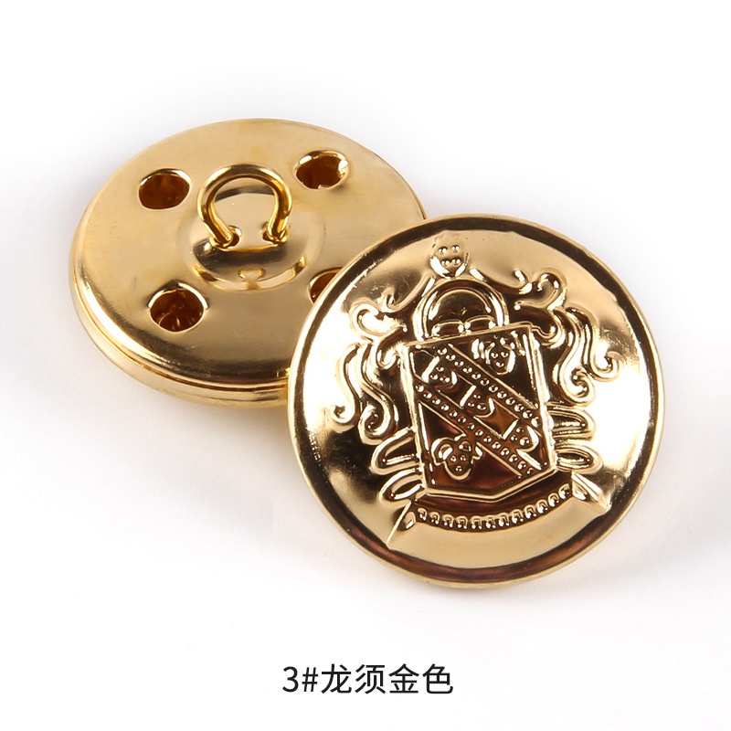 [NF] Set 10 Nút Áo Đồng Phục Học Sinh Bằng Kim Loại Màu Vàng Đồng Phong Cách Retro Anh Quốc