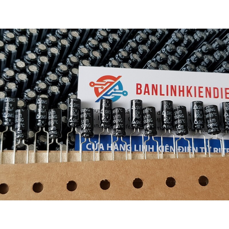 [Combo 20 chiếc] Tụ hóa 100uF 10V kích thước 5x11mm