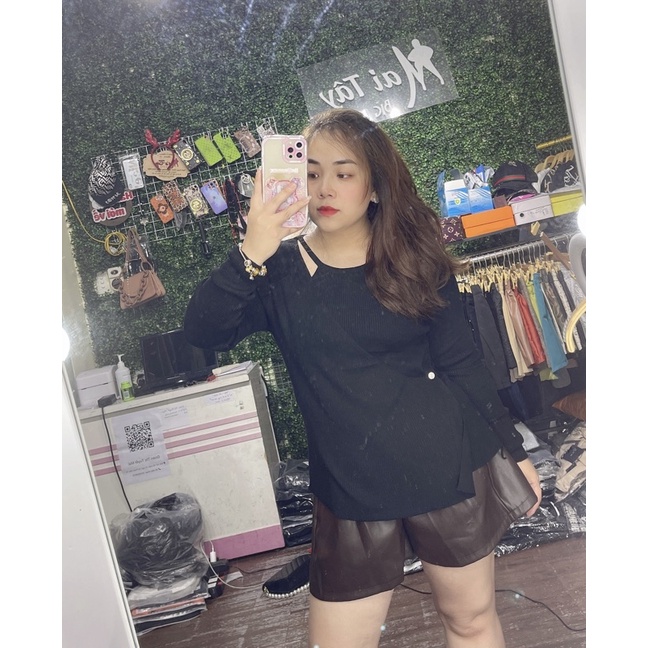 Áo Len mỏng cài vạt lệch dành cho nữ | BigBuy360 - bigbuy360.vn