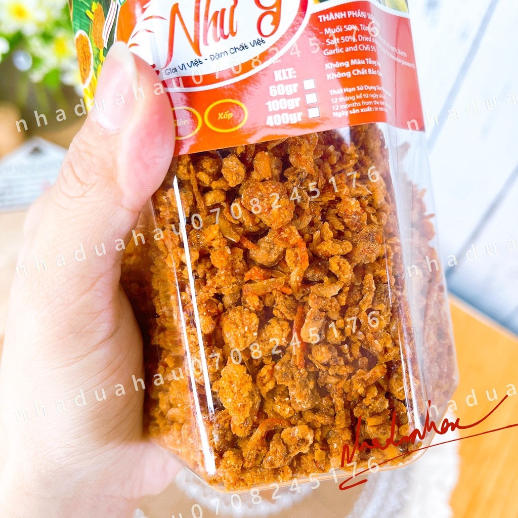 Một hủ muối tôm Như Ý tôm thật hàng công ty VN chất lượng cao hủ lớn 400gam