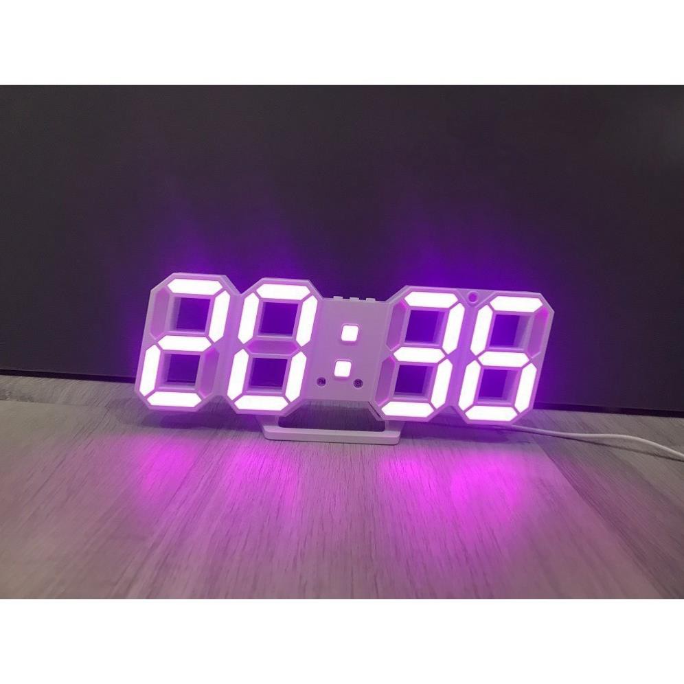 [Hàng Cao Cấp] Đồng hồ LED 3D treo tường, để bàn thông minh xem Giờ, Ngày, Nhiệt độ - Nhà Chi Decor