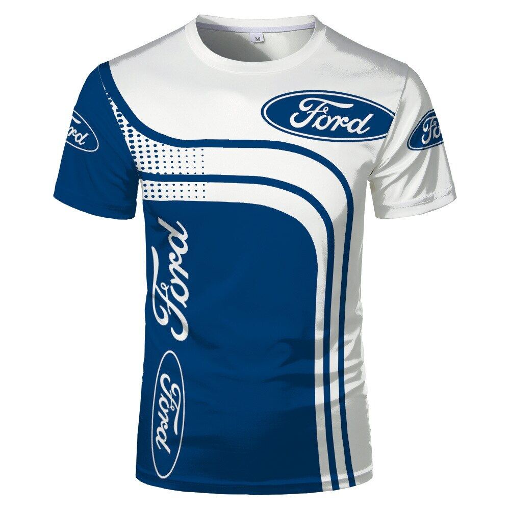 Áo Thun Tay Ngắn Cổ Tròn In Logo Xe Hơi Ford Mustang Thời Trang Chất Lượng Cao Size 6XL