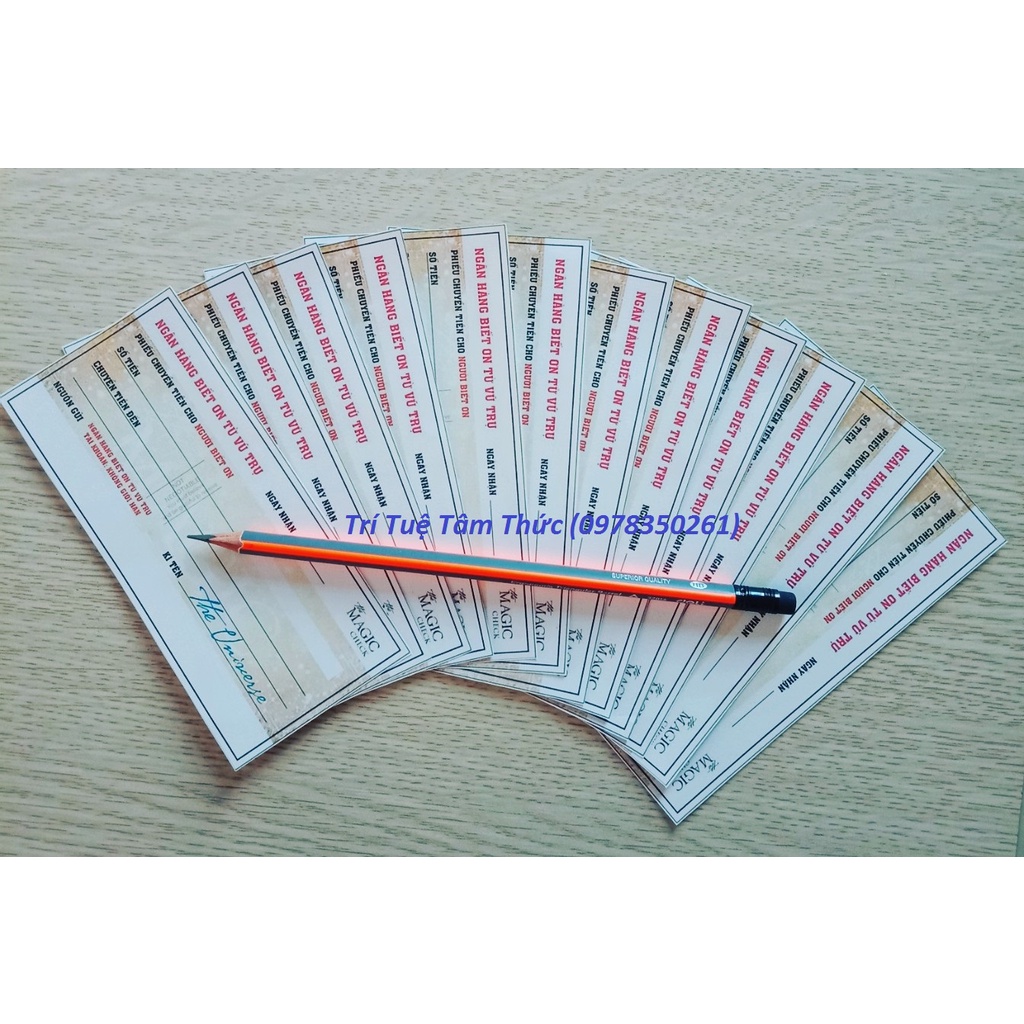 Combo 24 Tấm sec nhiệm màu | Ngân phiếu diệu kì |The Magic Check