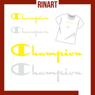 Decal ủi nhiệt Champion vàng | Logo Sticker Patch in áo ủi trực tiếp lên vải  Decal in áo ủi trực tiếp lên vải
