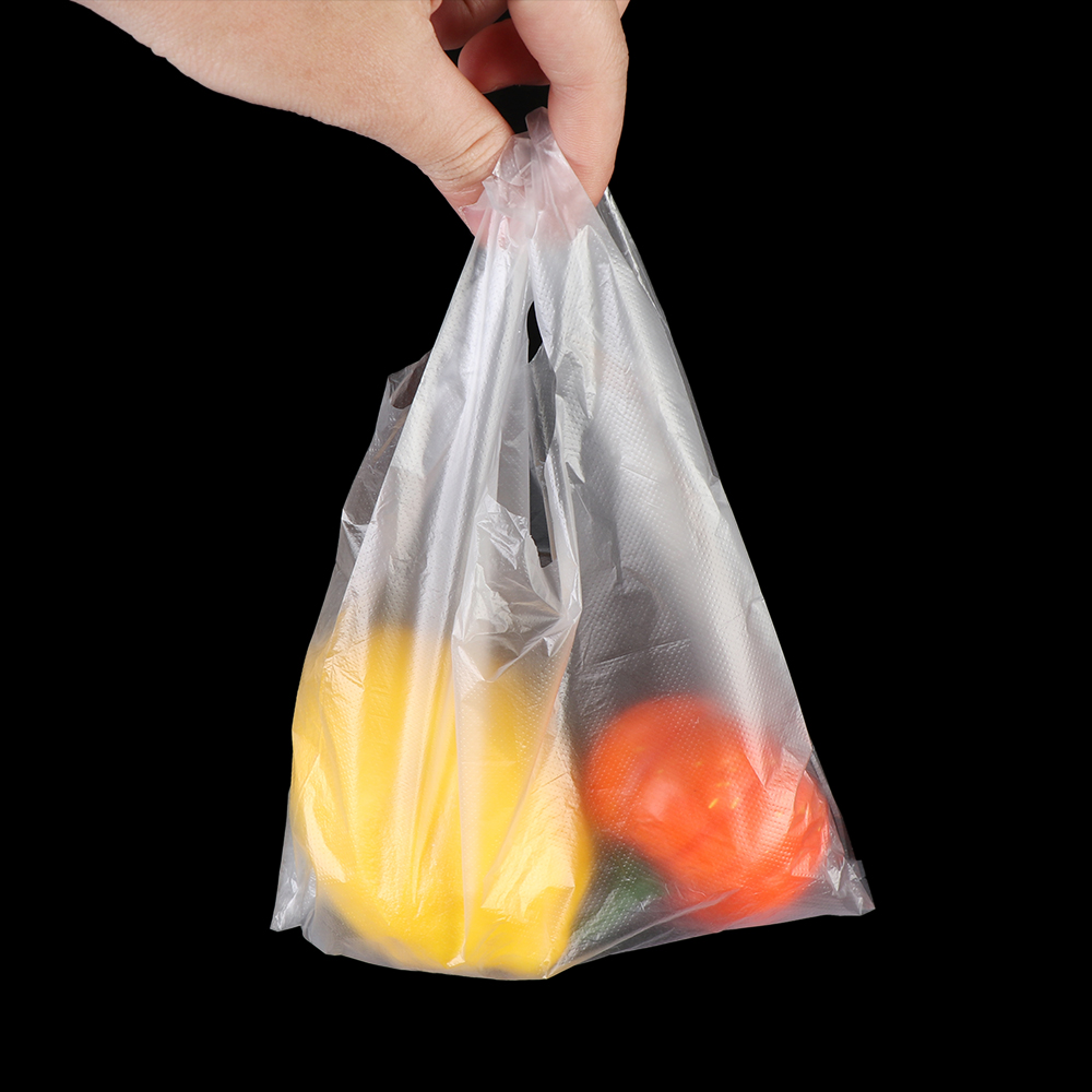 50/ 100 Túi mua sắm tùy chọn kích thước trong suốt có tay cầm tiện dụng