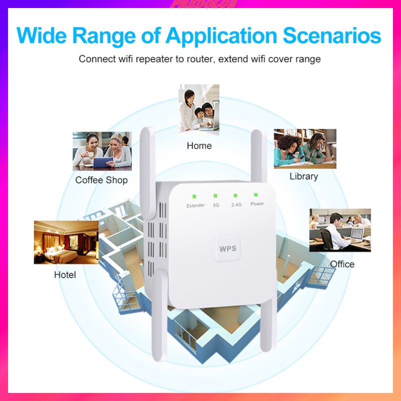 Thiết Bị Khuếch Đại Tín Hiệu Wifi Không Dây 1200mbps 2.4g 5g 4 Ăng Ten Phích Cắm Us | BigBuy360 - bigbuy360.vn