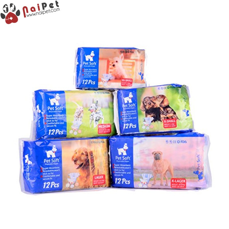 Combo 6 Bỉm Quần Lót Tã Lót Cho Chó Pet Soft