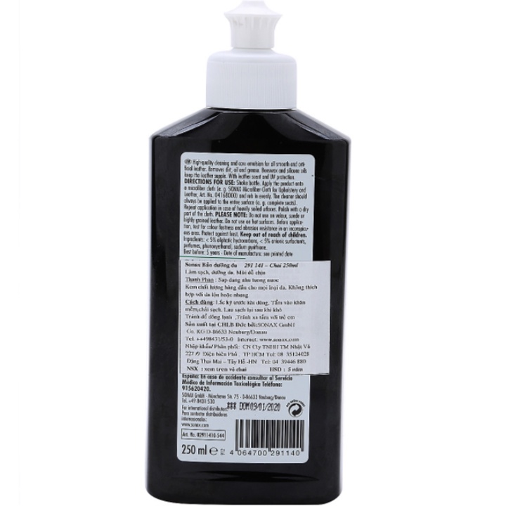 Kem vệ sinh và bảo dưỡng da Sonax LEATHER CARE 291141, dung tích 250ml