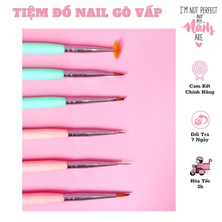 Bộ 6 Cọ Nail Dingxi chính hãng - Set 6 cọ vẽ móng D.X Nail lông tổng hợp cao cấp mềm, mướt