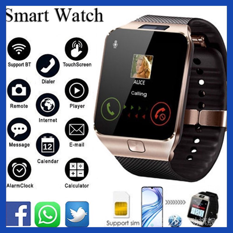 Đồng Hồ Thông Minh Kết Nối Bluetooth 2G GSM Hỗ Trợ Thẻ SIM TF Cho iPhone Samsung Huawei PyJb