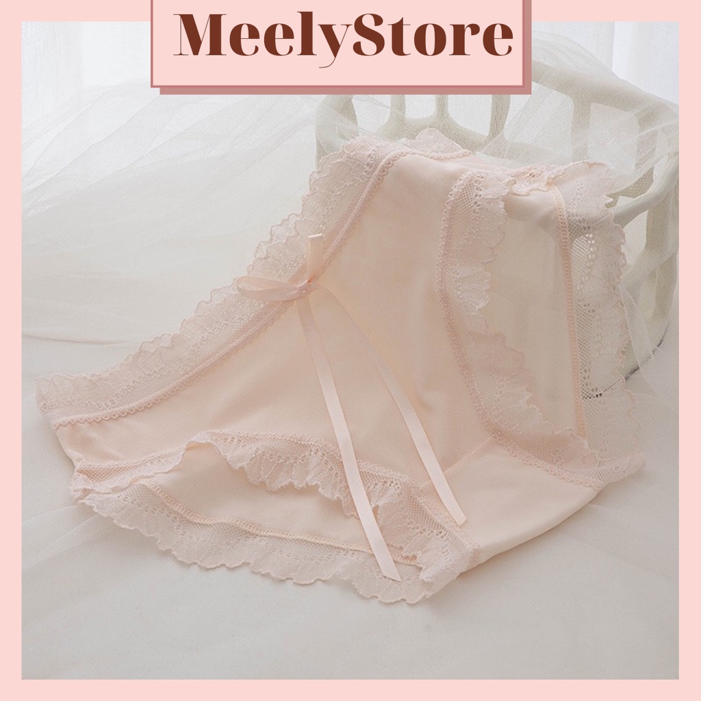 Quần Lót Ren Sexy PhốI Voan Nữ Cao Cấp  Quần Chip Dễ Thương Cạp Vừa Nâng Mông Chât Liệu Ren Xuyên Thấu Gợi Cảm  -h1026