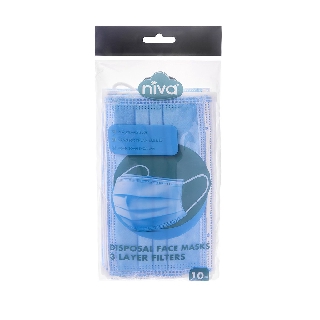 Túi 10 chiếc khẩu trang 3 lớp niva