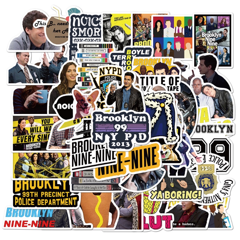 50 Sticker Brooklyn 99 dán trang trí laptop ván trượt