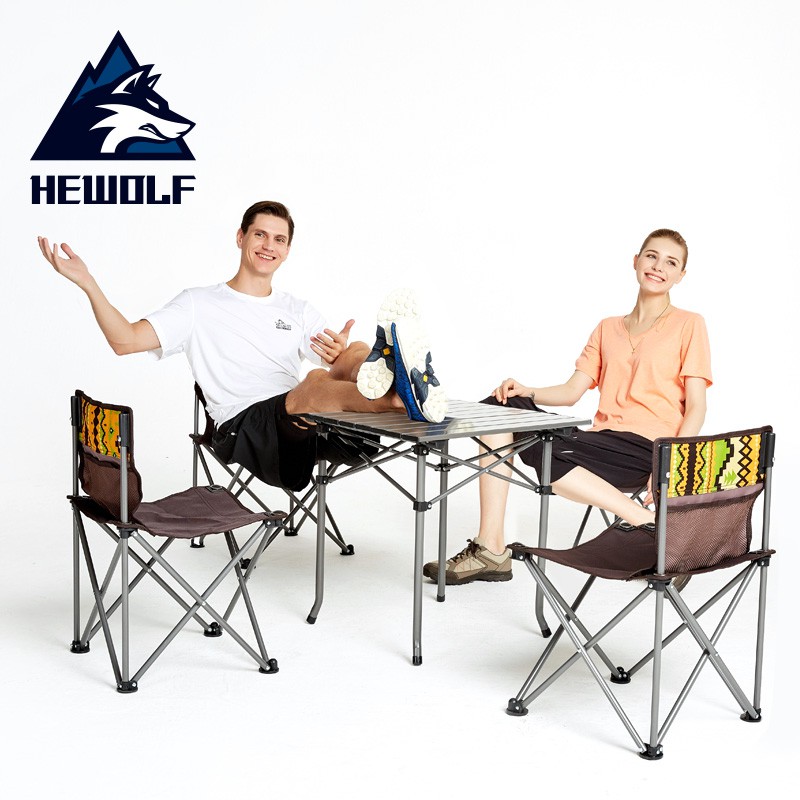 Bộ bàn ghế dã ngoại, bàn ghế du lịch gấp gọn. Hewolf-1746 | BigBuy360 - bigbuy360.vn