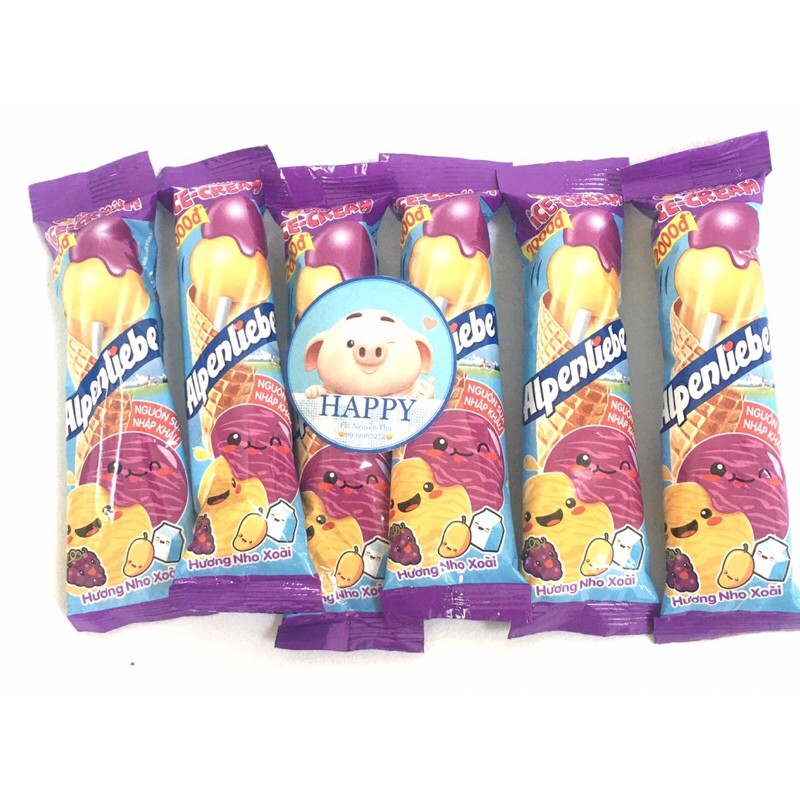 Kẹo mút ICE-CREAM ALPENLIEBE hương Vani Sôcôla/Nho Xoài que 14,5g