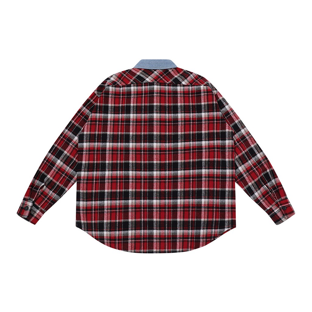 Áo sơ mi Fear Of God oversize check denim collar shirt
