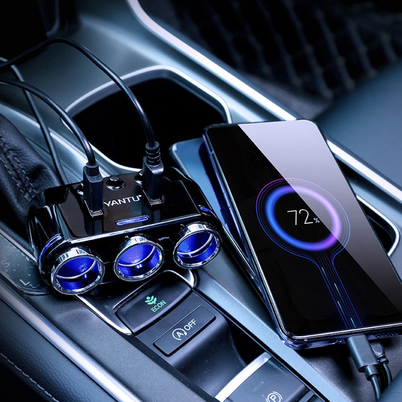 Tẩu Sạc Xe Hơi Chia 3 Cổng USB 12V / 24V Tiện Dụng