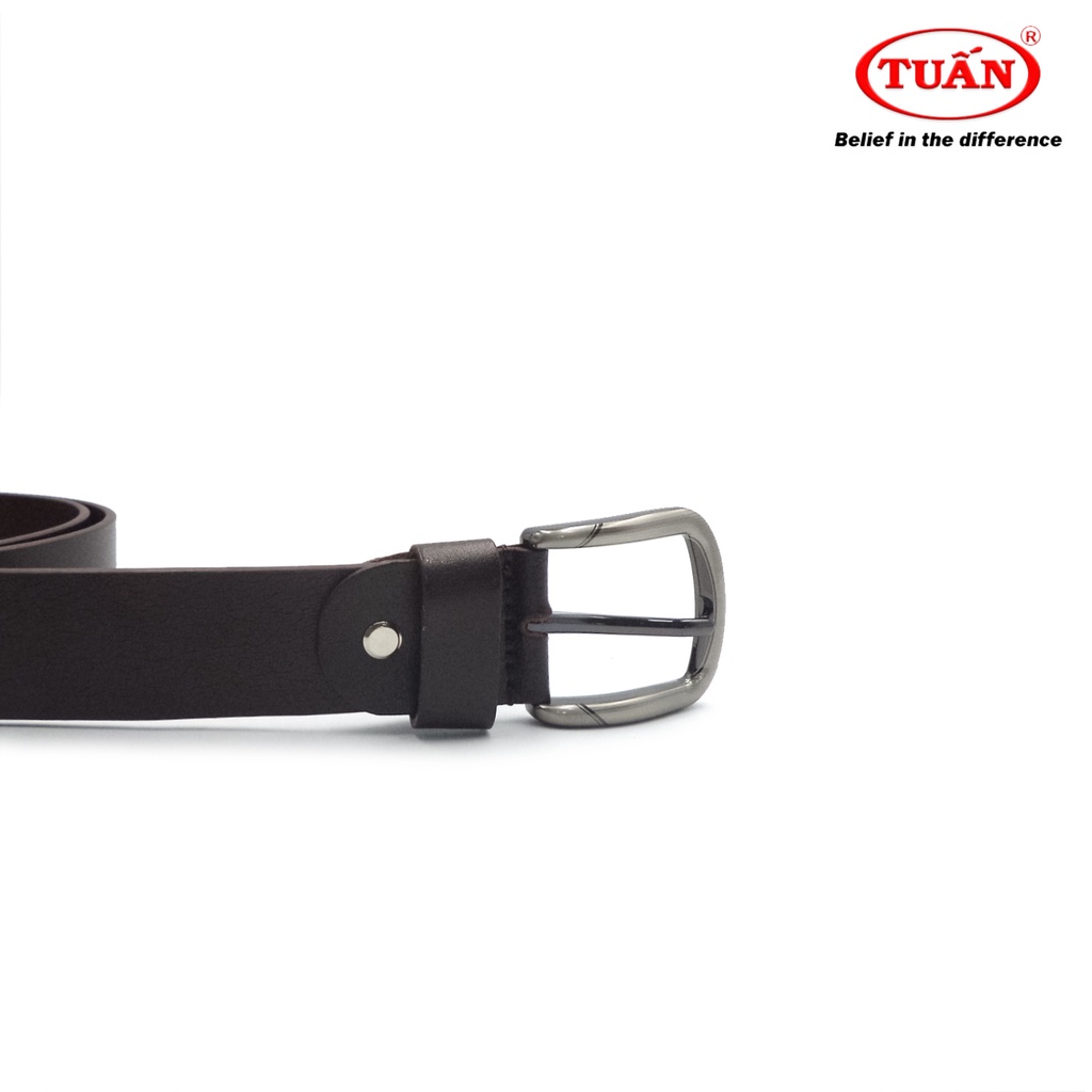 Thắt lưng nam Tuấn dây da bò tự nhiên khóa gài hợp kim cao cấp OLKB-019