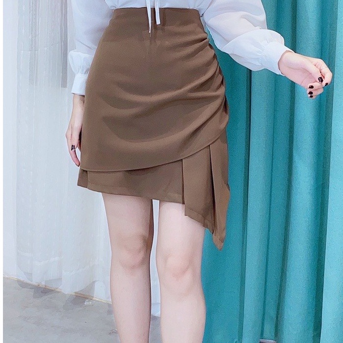 Chân váy chữ A nữ công sở phối vạt sang chảnh mặc đi học đi làm đi chơi,phối đồ cực xinh trẻ trung năng động | BigBuy360 - bigbuy360.vn