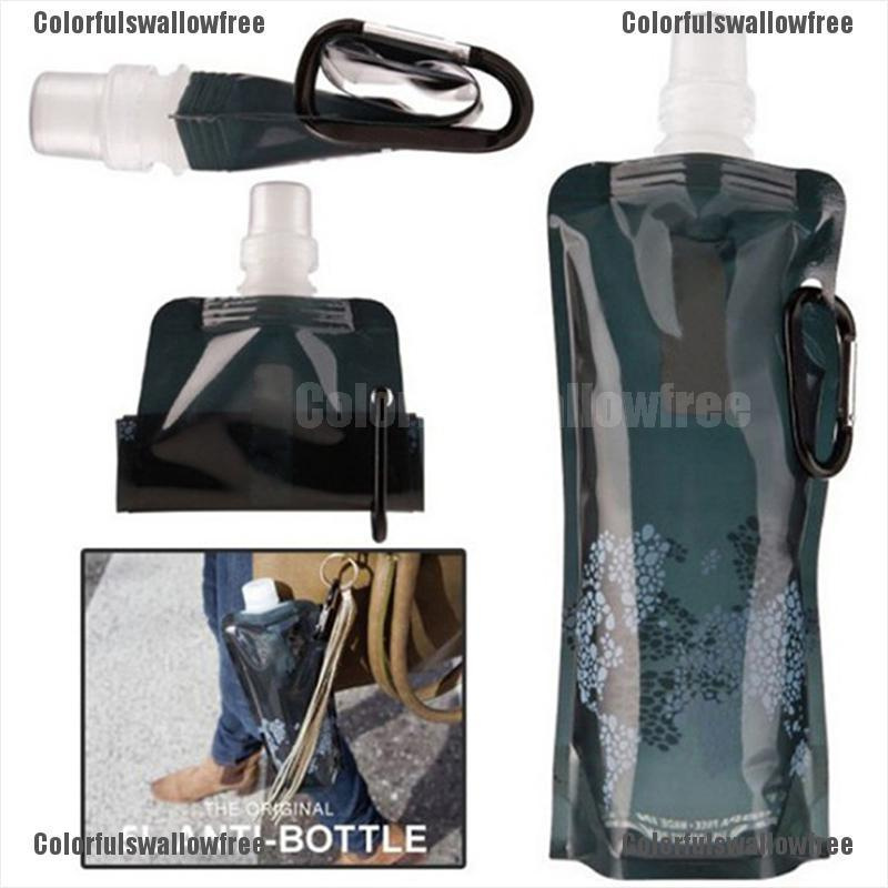Colorfulswallowfree 1Pc Cups Bag Folding Plastic Collapsible Outdoor Sport Portable Water Bottle BELLE