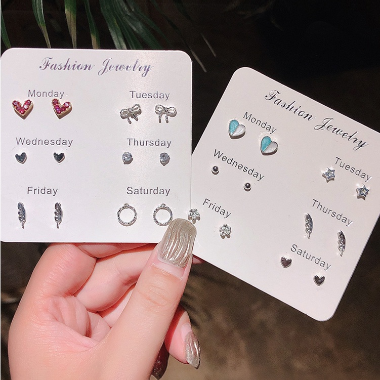 Set Bông Tai Nữ Thiết Kế Đa Dạng Đơn Giản Thời Trang