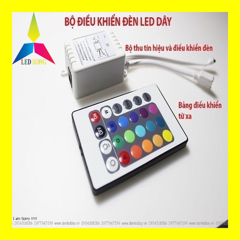 Led dây dán 7 màu, COMBO 5m led dây RGB + Adapter 12v5a + điều khiển