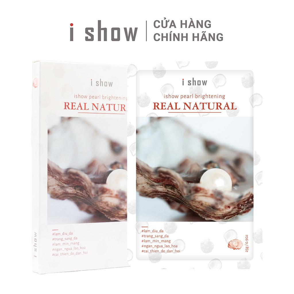 1 Miếng Mặt Nạ Ngọc Trai Dưỡng Trắng Da Hàn Quốc ISHOW Pearl Brightening