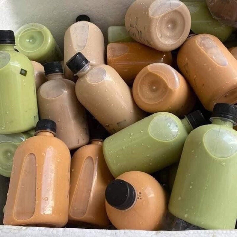 Chai nhựa tròn lùn 500ml đựng trà sữa