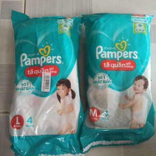 Combo 10 bịch tã quần Pamper giữ dáng size M (40 miếng) date 8/9/2022