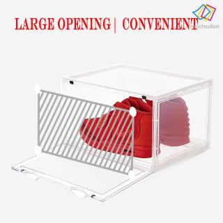 FCD☆ Sneaker Shoe Box Acrylic Sneaker Display Box Shoes Storage Case Organizers Stackable Foldable