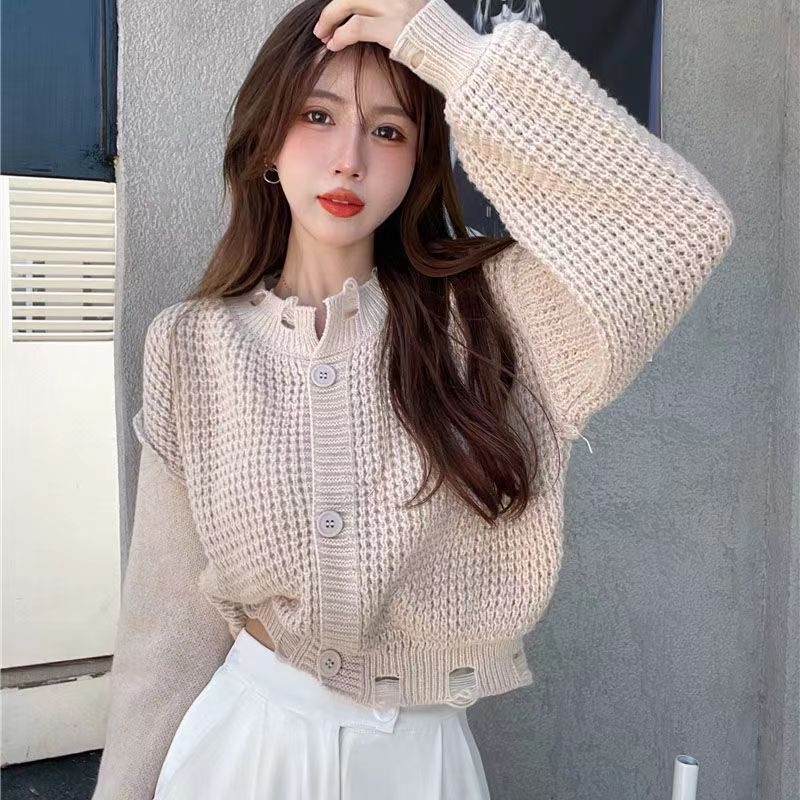 Áo khoác cardigan SUXI tay phồng thời trang mùa thu Hàn Quốc cho nữ