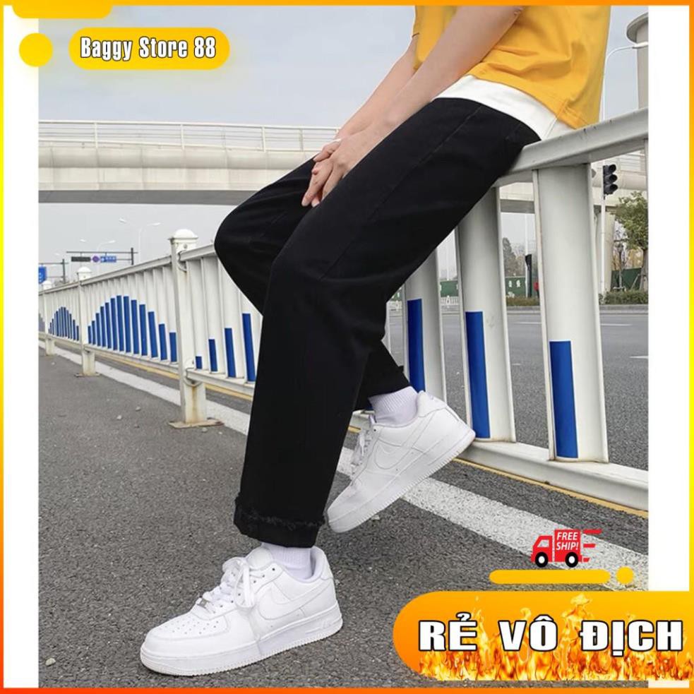 [Baggy Nam] Quần Jean Đen Baggy Style Bụi phố Nam Dáng ống suông RG-00 tại Baggy Store 88