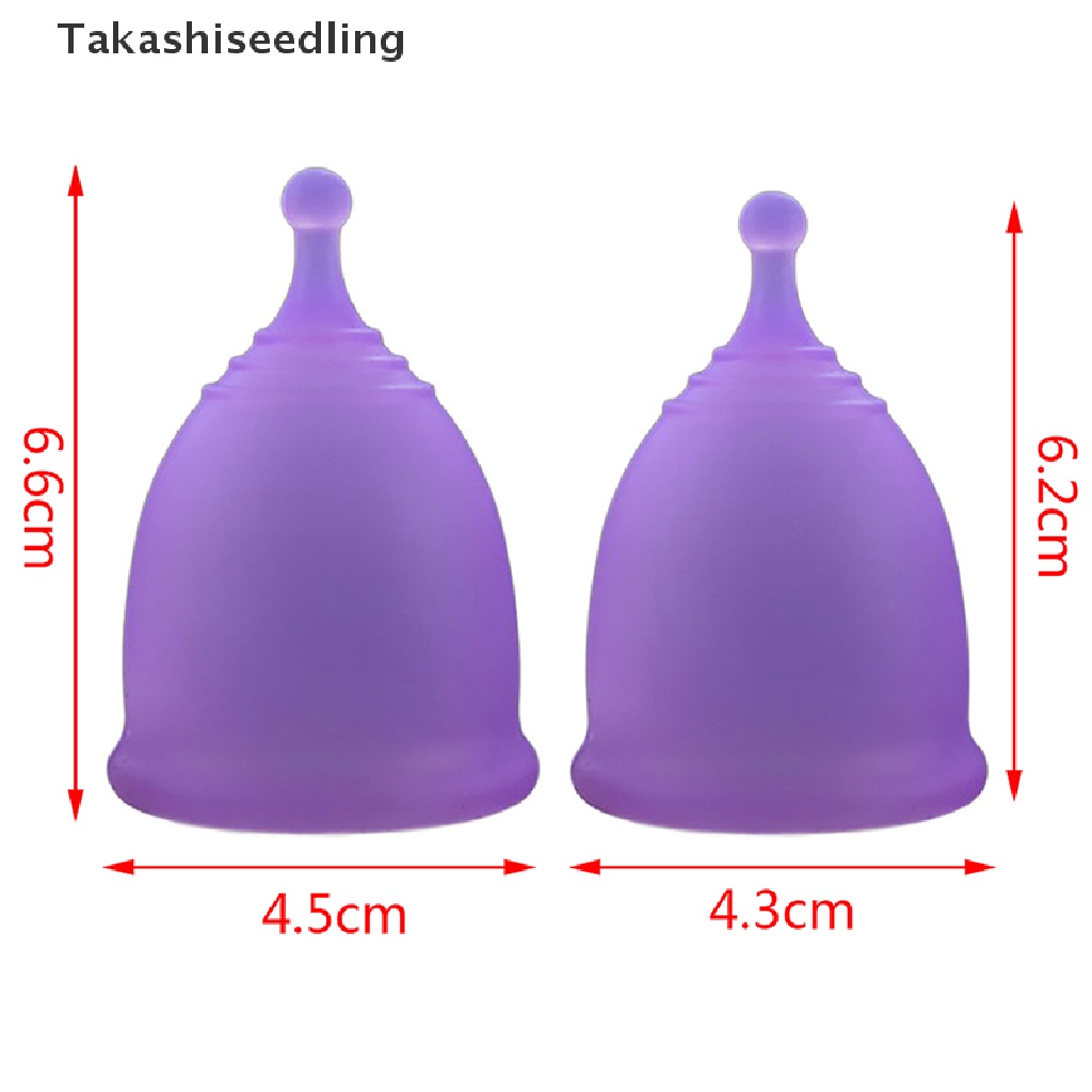 (Takashiseedling) Cốc Nguyệt San Bằng Silicon Mềm Cấp Y Tế Tái Sử Dụng Được Cho Nữ
