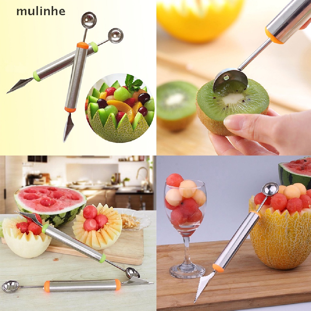 Muỗng Múc Kem / Trái Cây Hai Đầu Bằng Thép Không Gỉ mulinhe vn