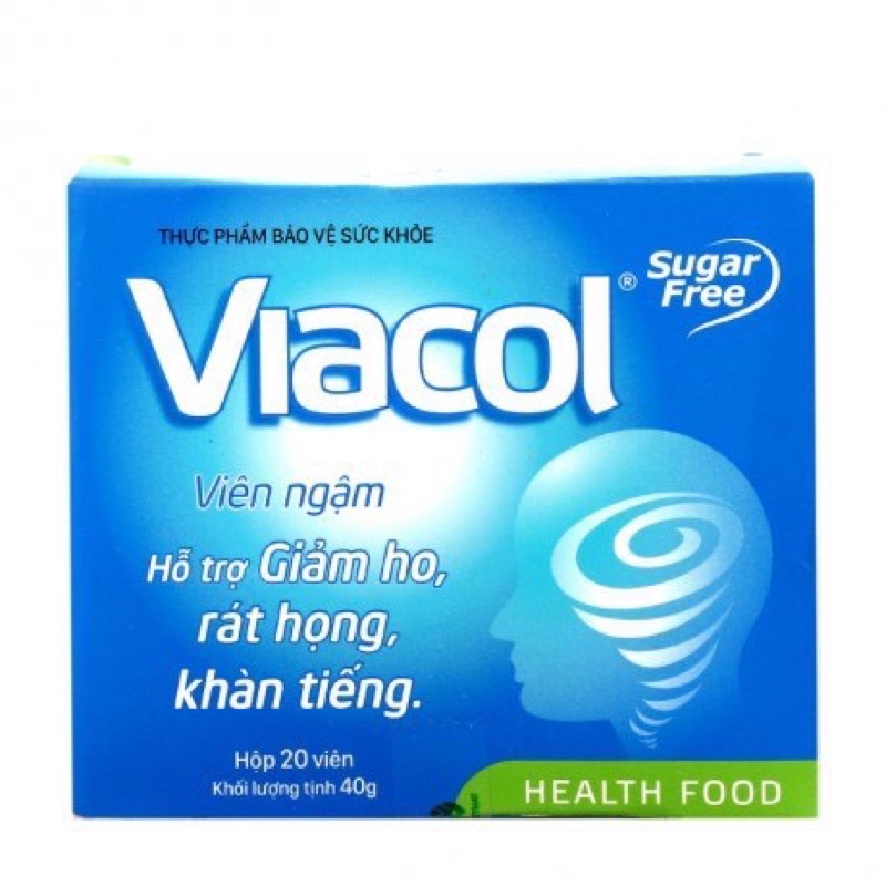 KẸO NGẬM KHÔNG ĐƯỜNG VIACOL- giảm đau rát họng