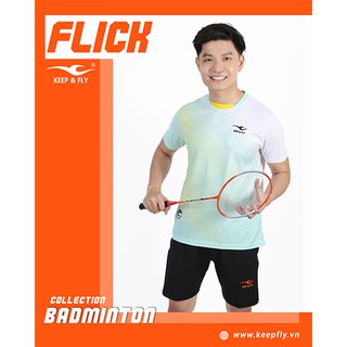 Áo Cầu Lông Nam Nữ Flick KEEPFLY Vải Mè Cao Cấp, Thấm Hút Mồ Hôi, Mềm Mại Co Giãn Vận Động Thoải Mái