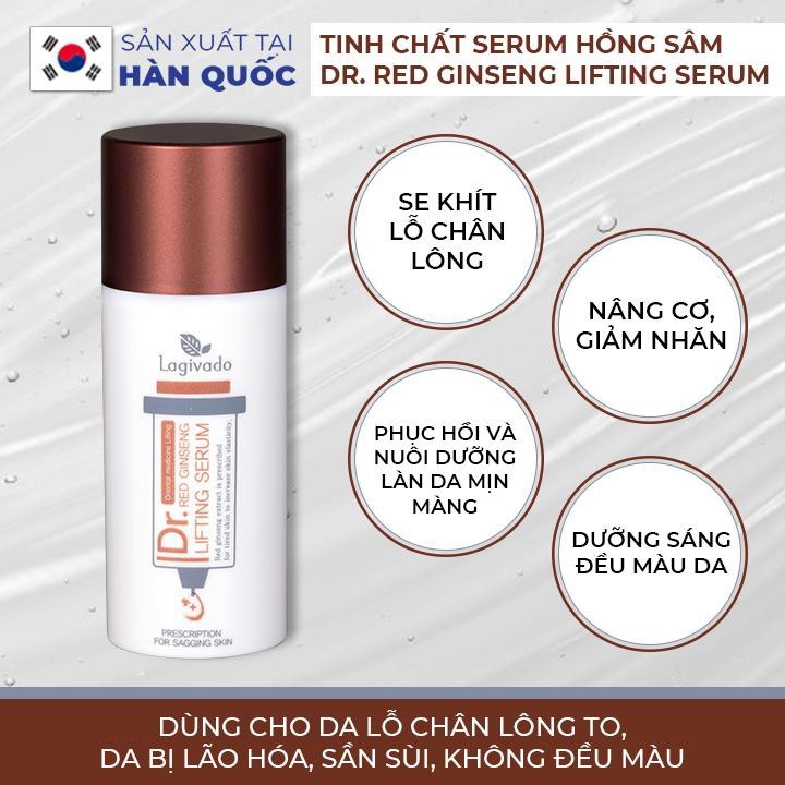 Serum dưỡng trắng da Hồng Sâm Hàn Quốc Lagivado siêu cấp ẩm, trẻ hóa da Dr. Red Ginseng Lifting Serum 30 ml | BigBuy360 - bigbuy360.vn