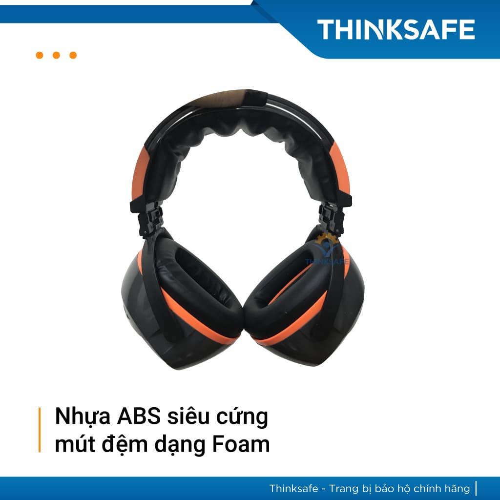 Chụp tai chống ồn Deltaplus Yas Marina - thiết kế thông minh gấp gọn điều chỉnh được độ cao (Màu đen) - THINKSAFE