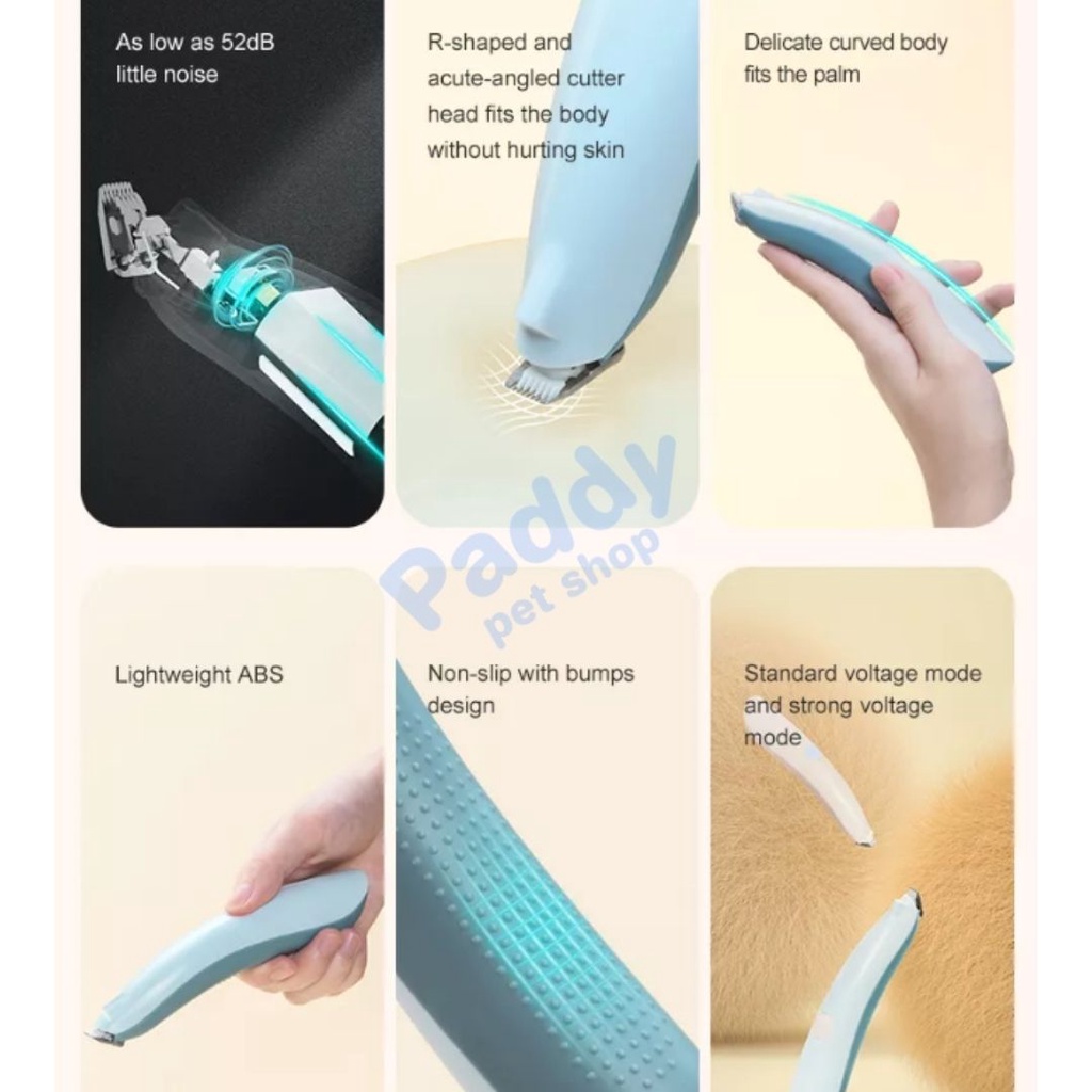 Tông Đơ Cạo Lông Chân Chó Mèo Pakeway Sạc USB