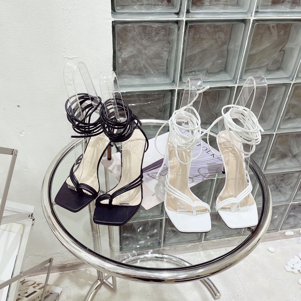 Sandal xỏ ngón dây quấn cổ chân ( cao 9f )