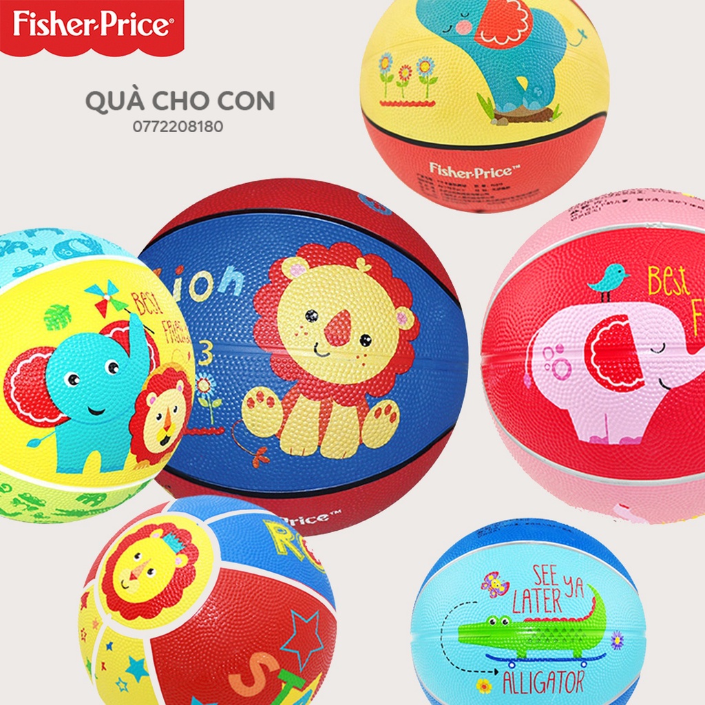 BÓNG HƠI NHỰA DẺO CHO BÉ ĐƯỜNG KÍNH 15/17/22CM CÓ HẠT CHỐNG TRƯỢT VỎ SIÊU DÀY - HÃNG FISHER PRICE