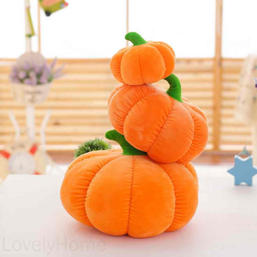 Quả Bí Ngô Nhồi Bông 18 / 30 / 40cm Trang Trí Halloween