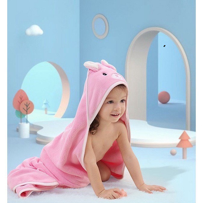 Khăn quấn cho bé sơ sinh có mũ hình thú - BaBy Dreams