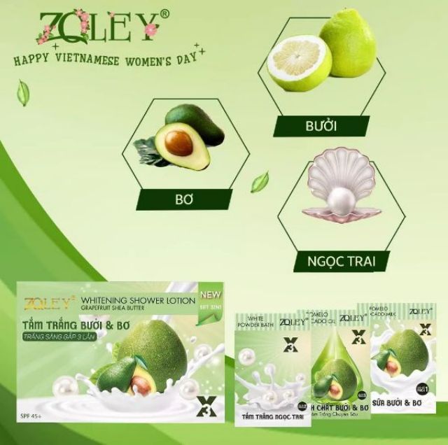 Tắm trắng Zoley Bưởi Bơ